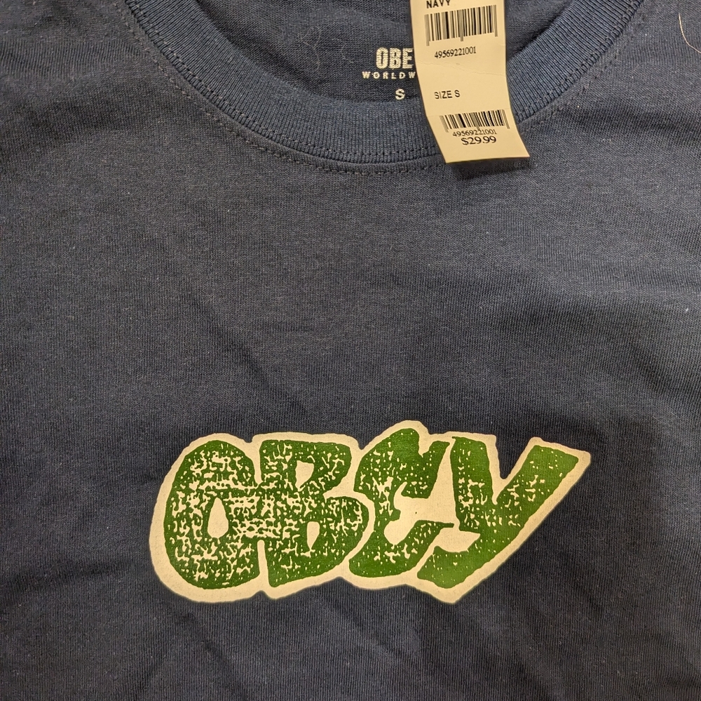 Tilly's Obey Worldwide Navy Men's T-shirt Small NWT